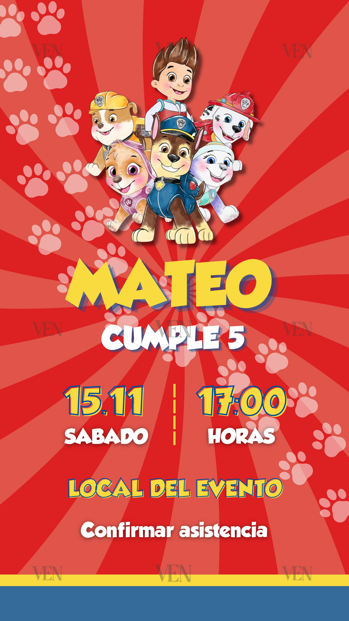 Imagen estática | Infantil | Paw patrol Rojo