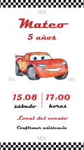 Imagen estática | Infantil | Cars acuarelado