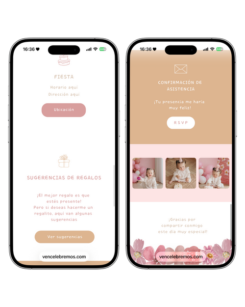 Diseño personalizado | Web Estándar | Cumples infantiles
