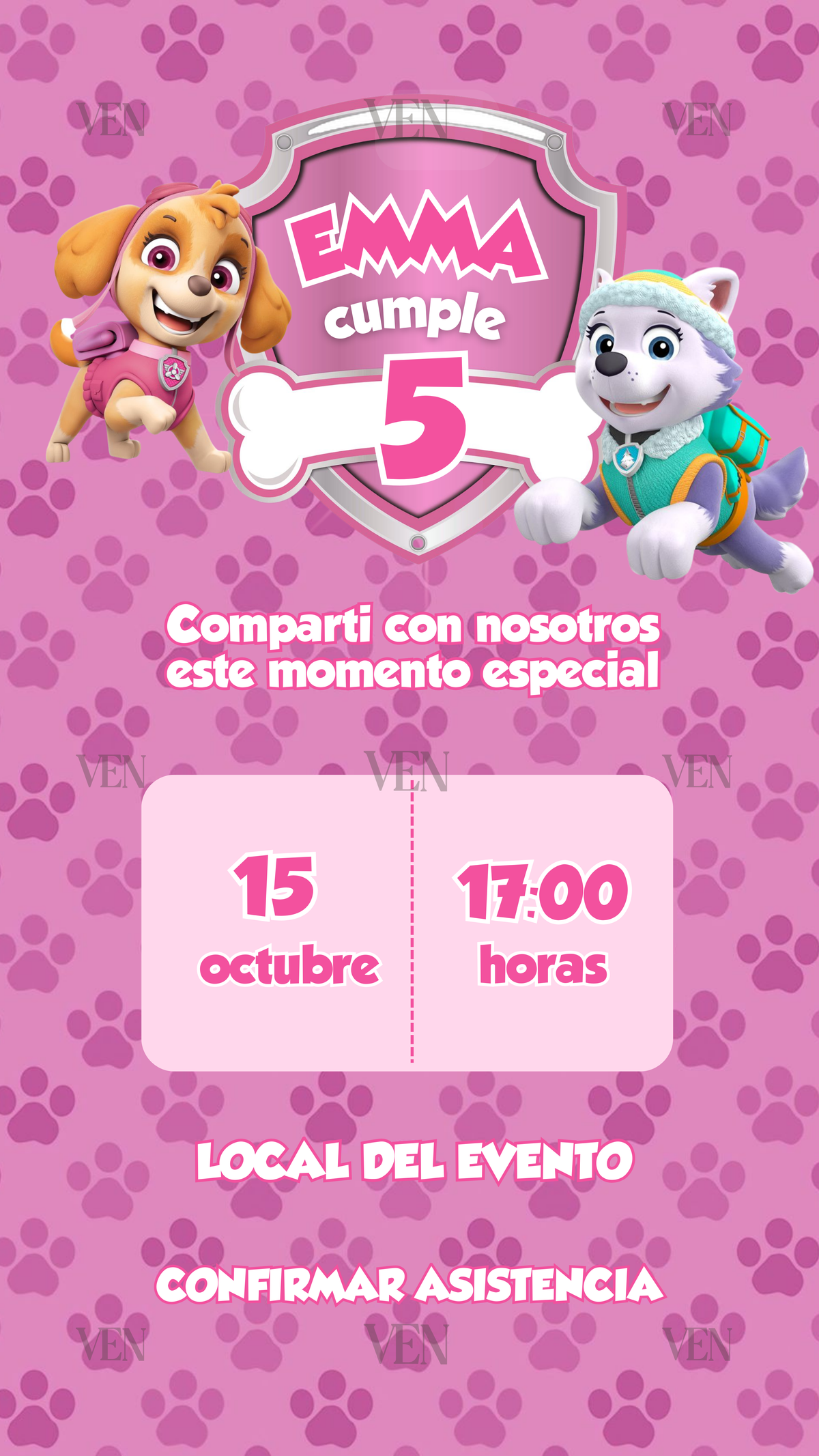 Imagen estática | Infantil | Paw Patrol Rosa