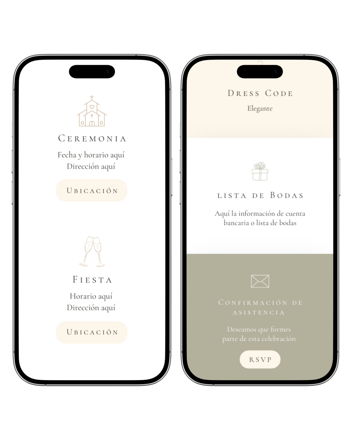 Web Estándar Prediseñada | Boda | Clásica