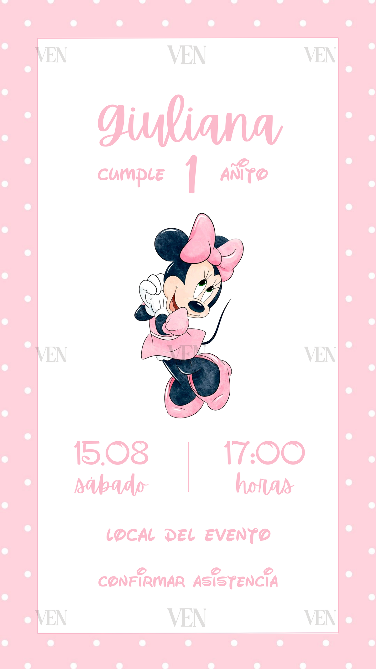 Imagen estática | Infantil | Minnie Rosada