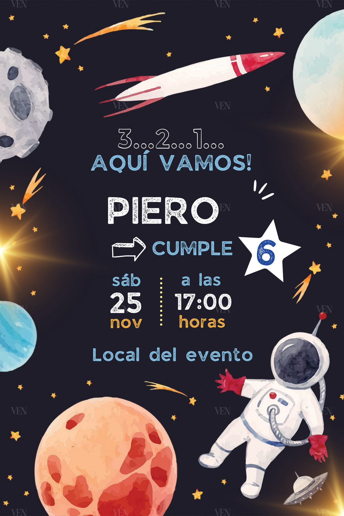 Imagen estática (Prediseñada) | Infantil | Astronauta