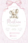PDF mini | Baby shower | Elefante rosa