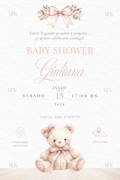 PDF mini | Baby shower | Osita rosa