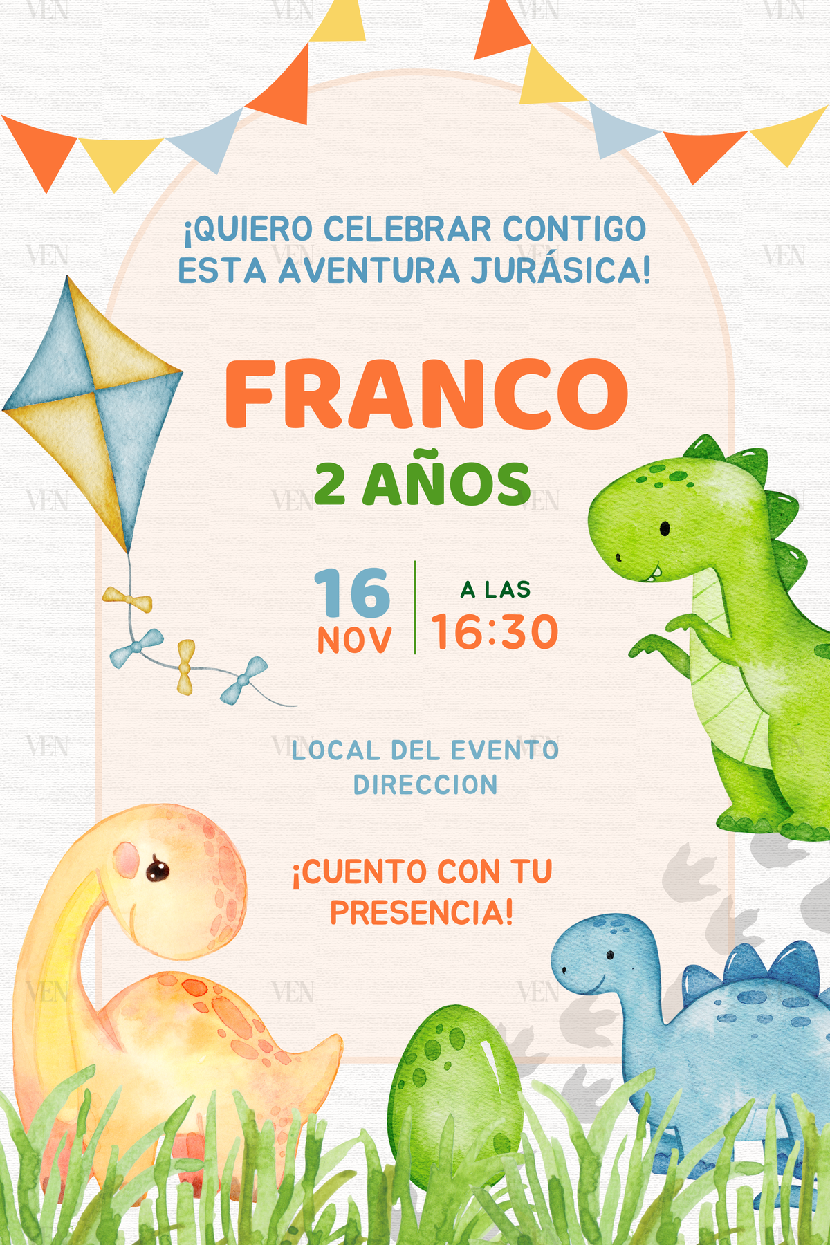 Imagen estática (Prediseñada) | Infantil | Cute dinos