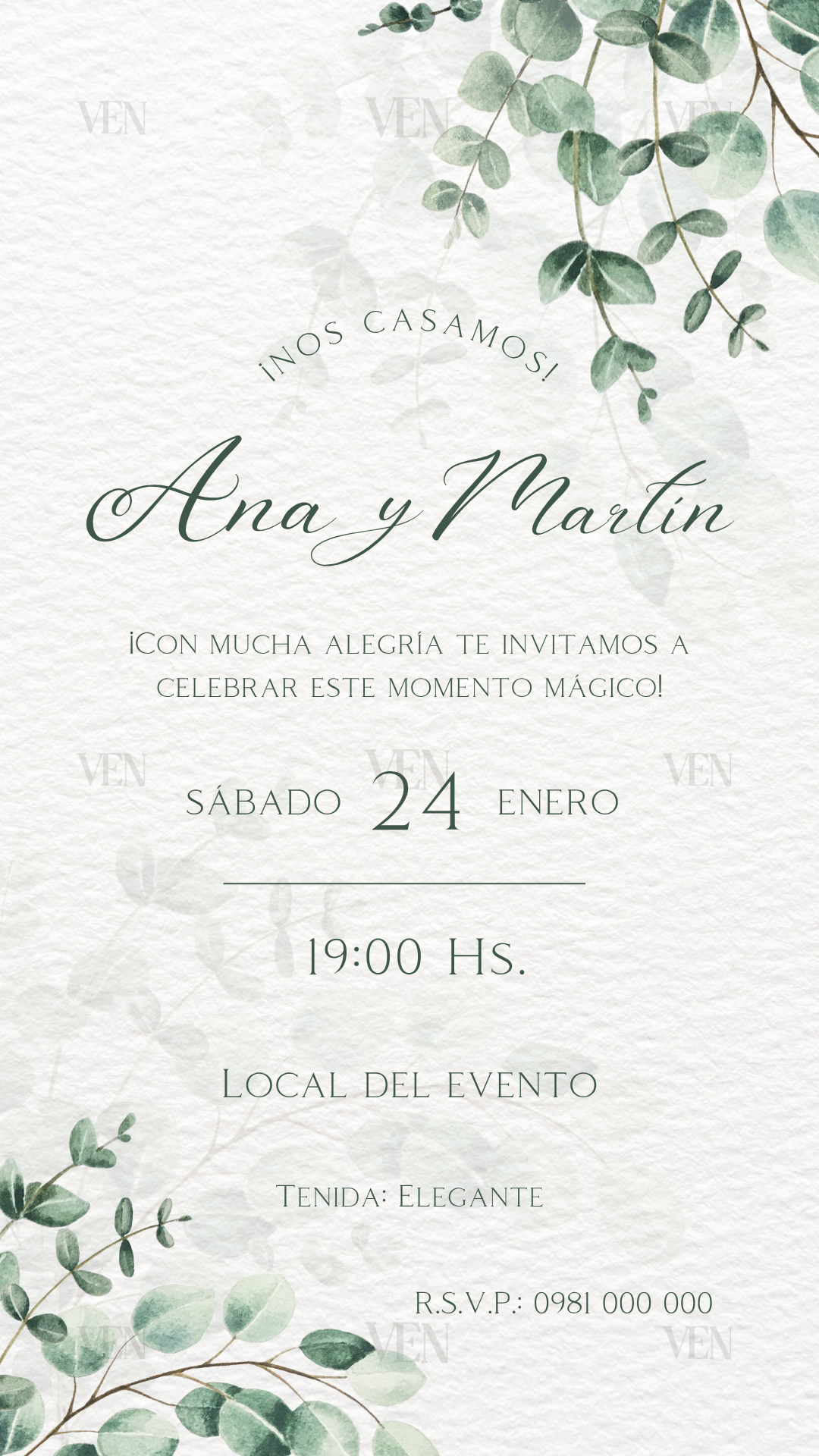 Imagen estática | Boda | Eucaliptos