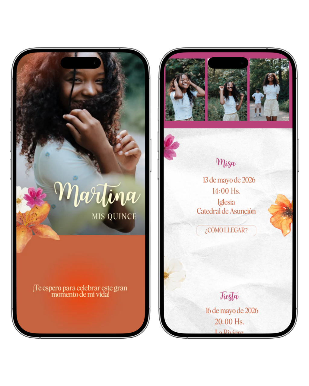 Web Estándar (Prediseñada) | Quinceaños | Flores & colores vivos