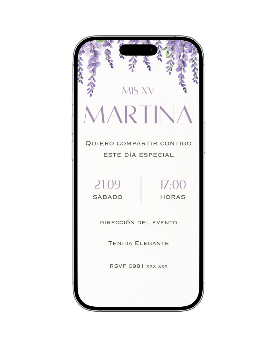 Diseño personalizado | Imagen estática | Quinceaños